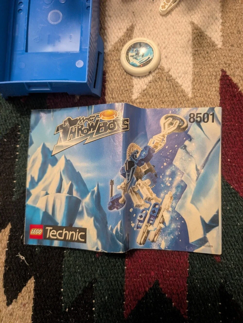 🔥Lego Technic Throwbot 8501 blue white Ski mech with storage box